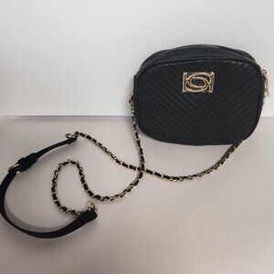 Vintage Bebe Gio Square black crossbody bag long strap NWOT